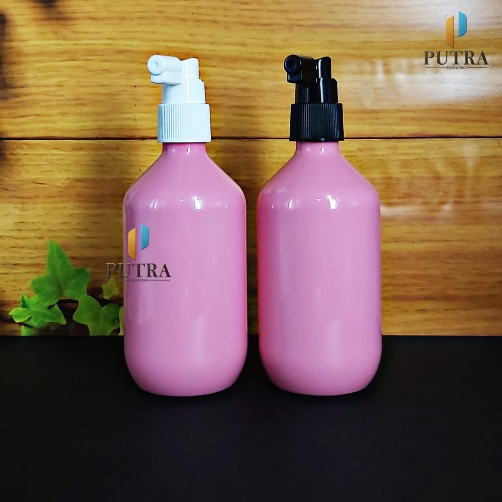 300ML สเปรย์ขวดคอ 24 MADA SPRAY NOZZLE / ขวดพลาสติก PET สีชมพู 300ML
