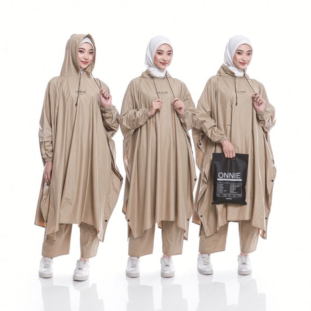 ONNIE Poncho - เสื้อกันฝนเสื้อปอนโชค้างคาวจัมโบ้สําหรับผู้ชายและผู้หญิง ชุดกางเกง PVC หนาและแข็งแรง