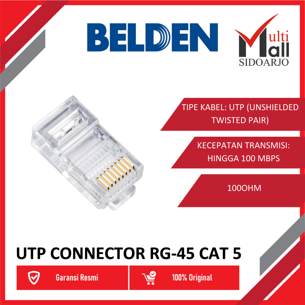 NETWORK BELDEN UTP CONECTOR RG-45 CAT 5