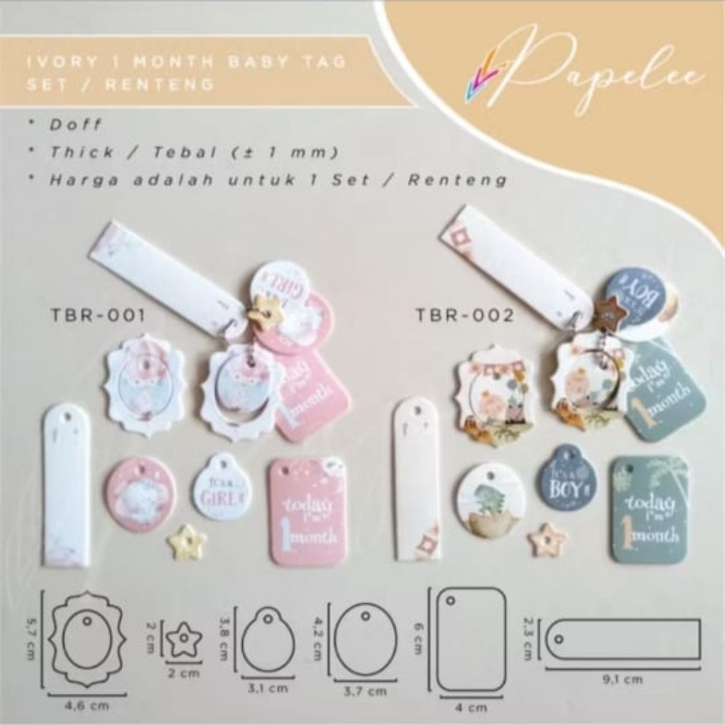 HANG TAG BABY 1 MONTH, FULL MONTH, FULL 1 MONTH BABY