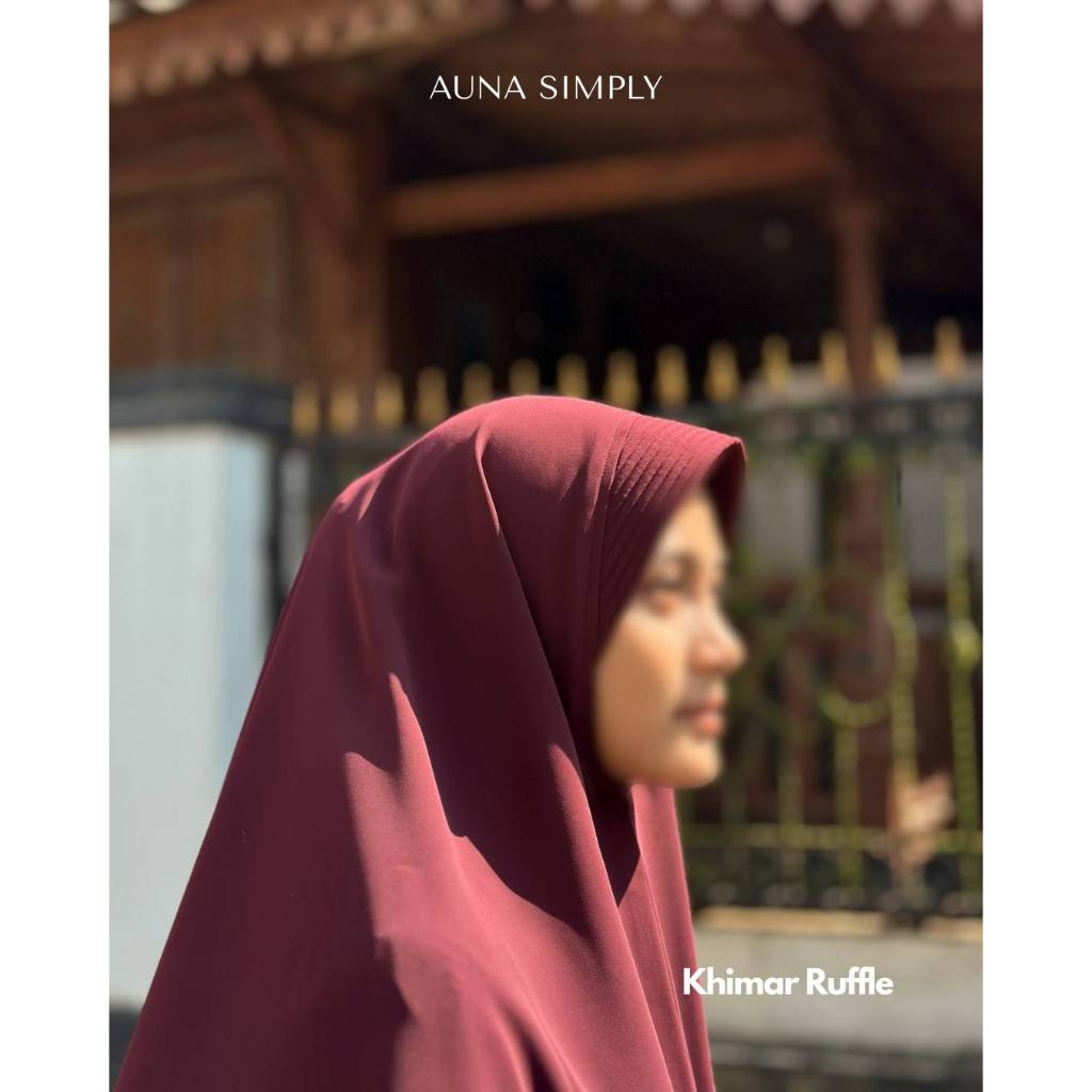 Auna Simply Ruffle Khimar - วัสดุป้องกันรังสียูวี