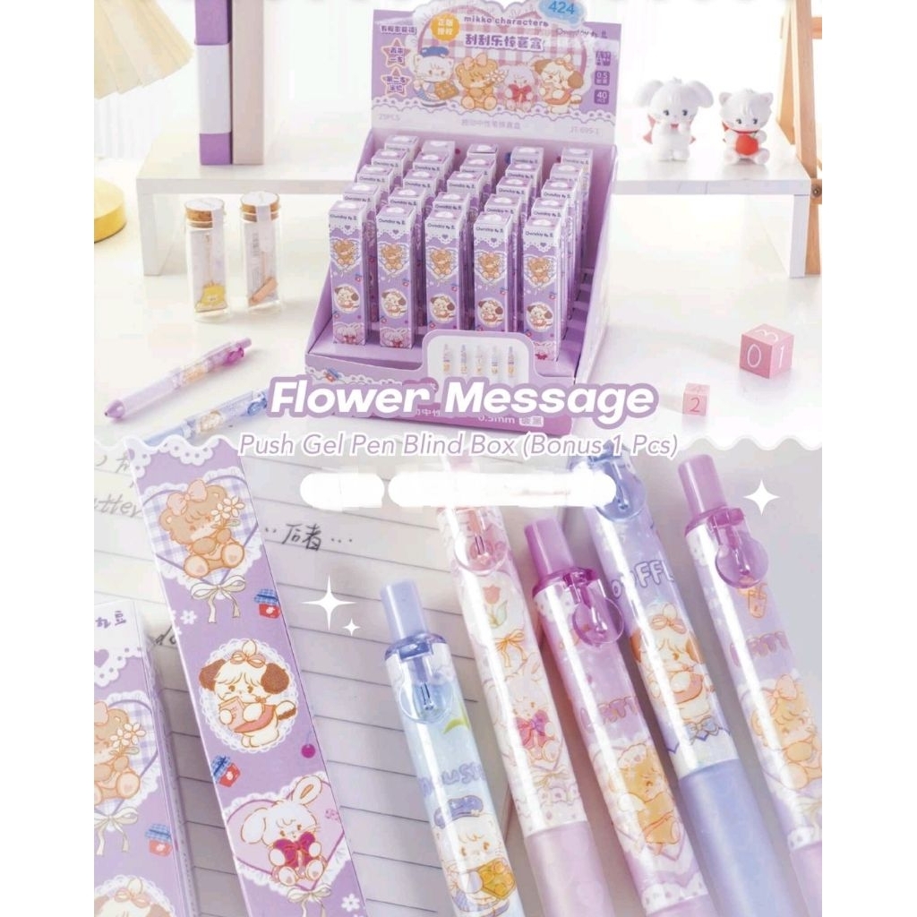 JOYTOP & OWNDAY Flower Message Push Gel E Blind Box (Bullet Head) Miko Chhracters