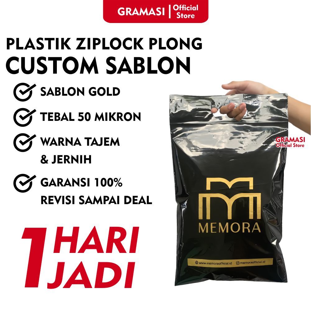 ZIPLOCK CLIP Screen Printing Ziplock พลาสติก Plong 30x38+7 บรรจุพลาสติกออกแบบฟรี