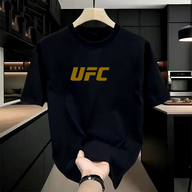 Ufc Gold Premium Quality Short Sleeve Distro T-Shirt Cotton Combed T-Shirt