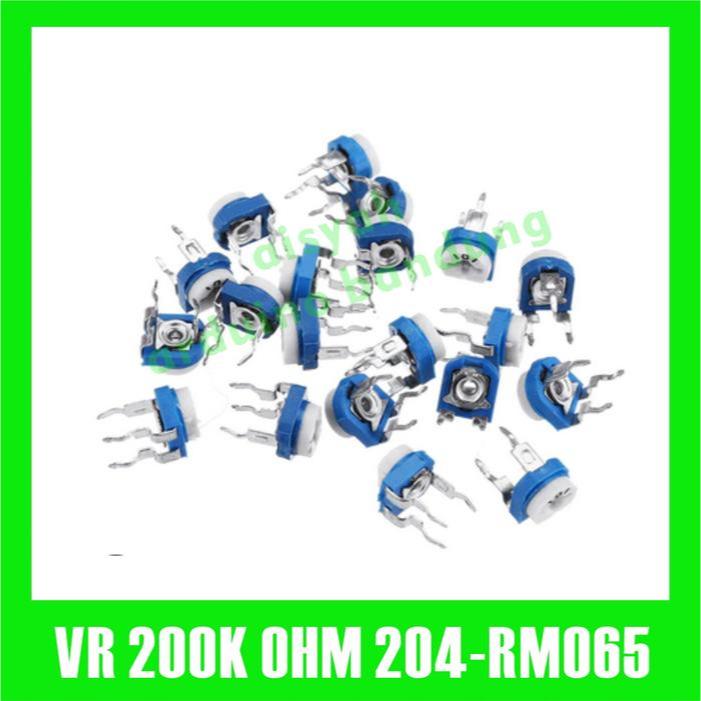 VR 200K OHM 204 RM065 ต้านทานตัวแปร TRIMPOT VR TRIMMER RM 065-204