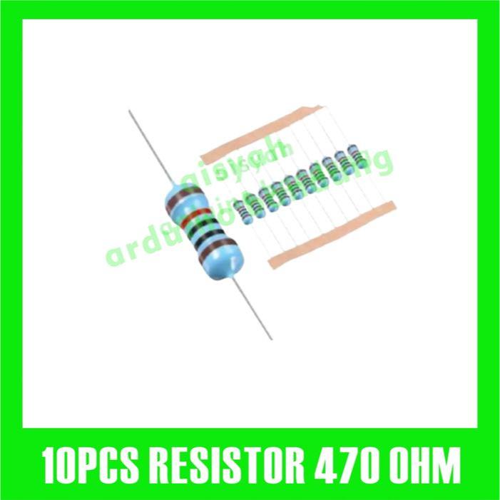 10X RESISTOR 470 OHM 1/4W 1% ฟิล์มโลหะ