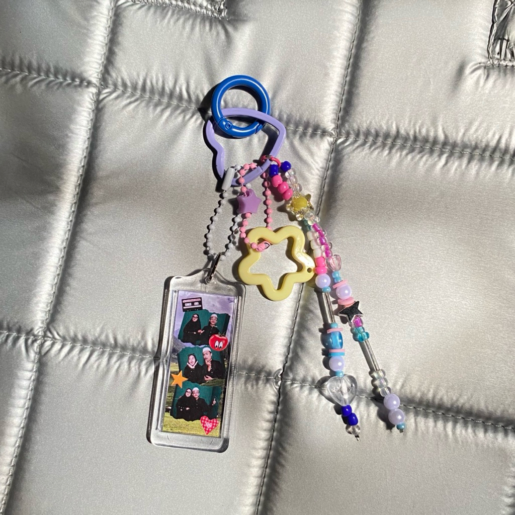Onxea.id CUTE ACRYLIC PHOTO KEYCHAIN + BEADS CHARM