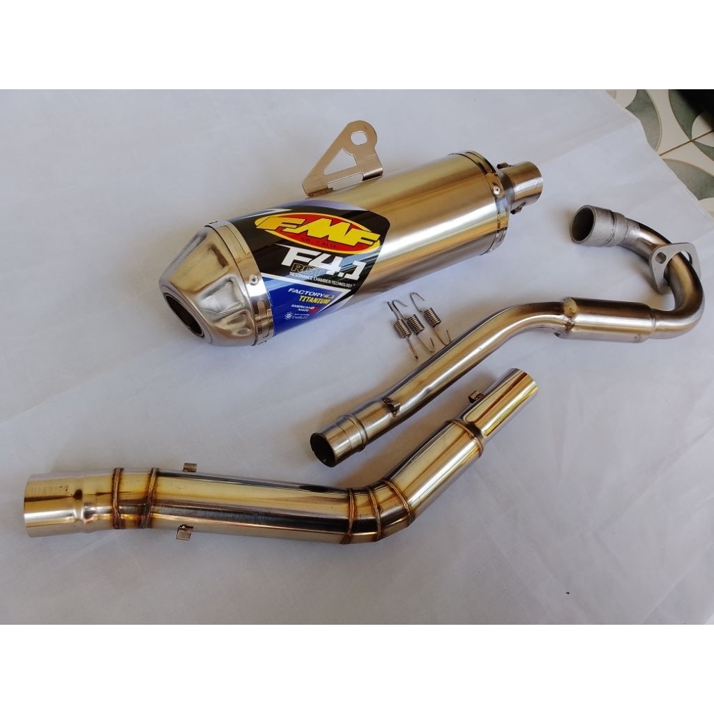 ไอเสียRacing FMF F4.1 ชุด 38 มม.สําหรับKSR 110 MSX 125 WR 155 CRF 150 KLX 150 XR 150 200 XTZ 125 150 D-Tracker 150