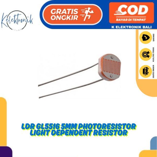 CAHAYA LDR Sensor เซ็นเซอร์แสง 5 มม. ตัวต้านทานการลบแสง LDR