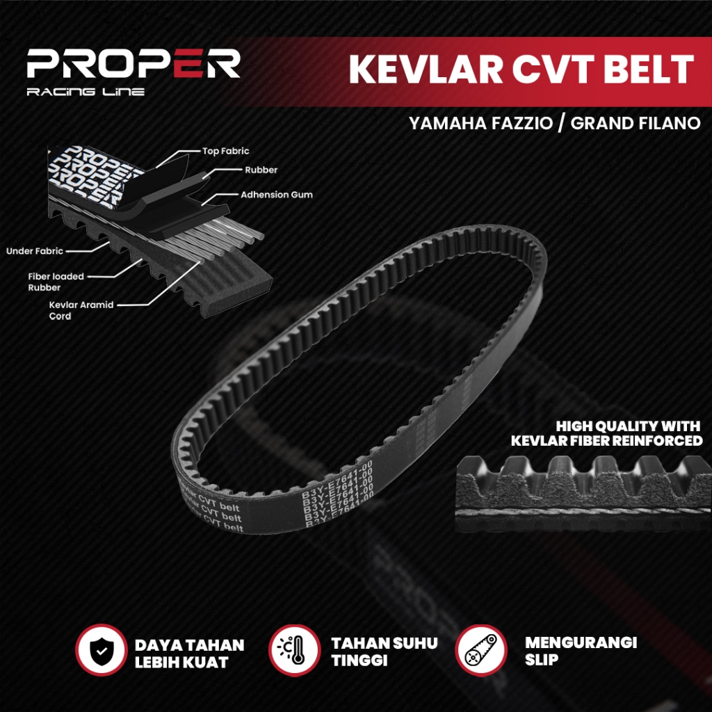 KEVLAR CVT BELT YAMAHA FAZIO GRAND FILANO B3Y-E7641-00