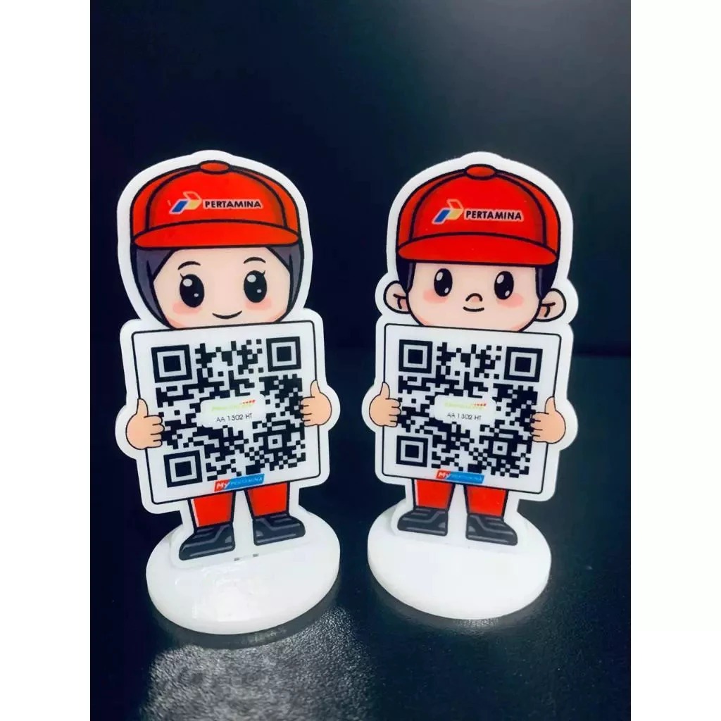 อะคริลิค Standee Barcode My Pertamina Custom | QR CODE อะคริลิค My Pertamina Custom