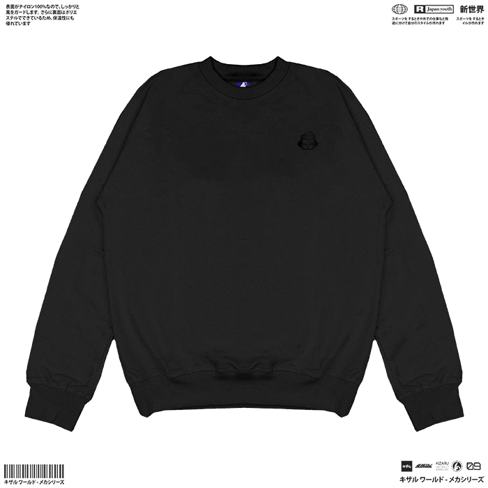 KIZARU เสื้อสเวตเตอร์ คอกลม ANKOKU สีดํา