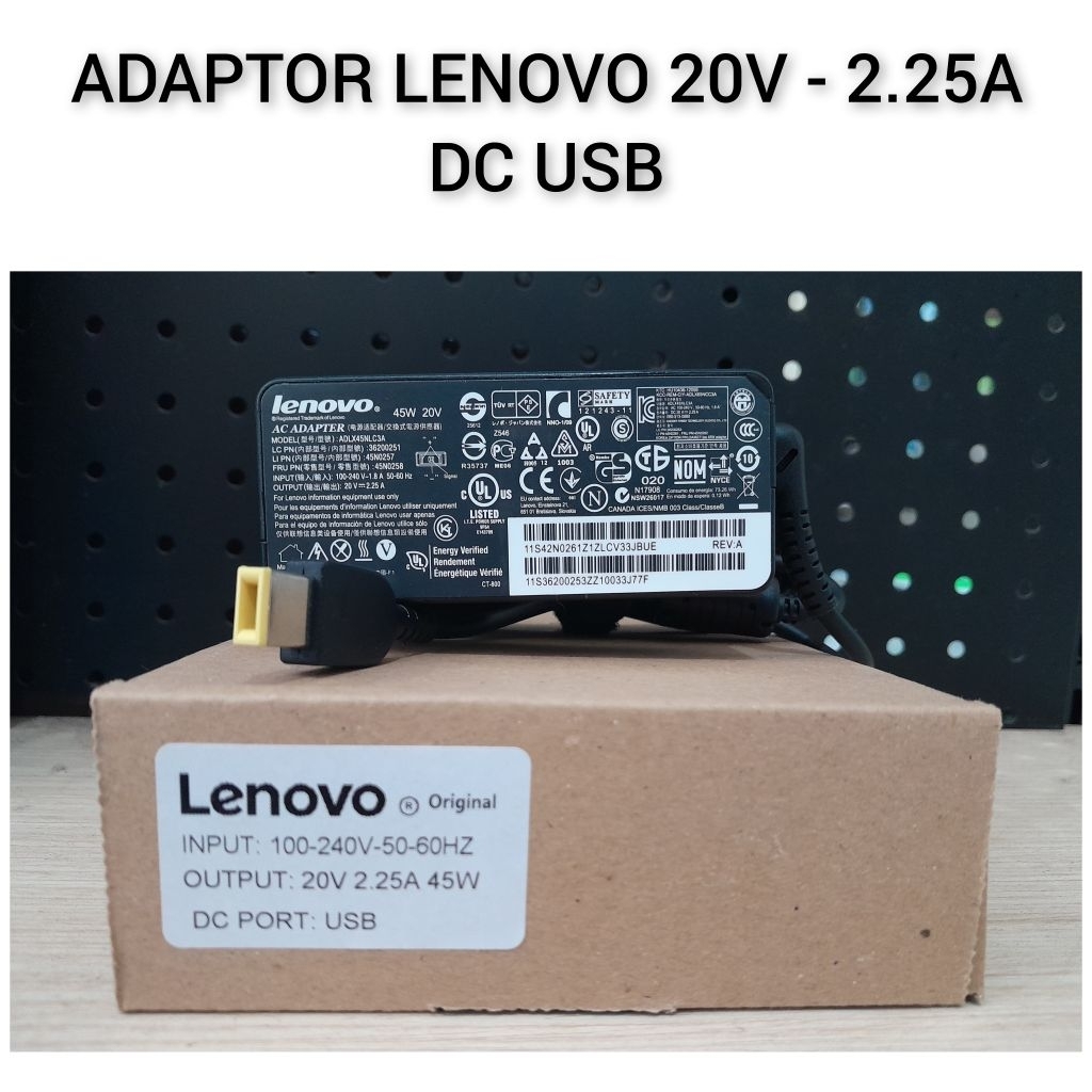 LENOVO 20V - 2.25A DC USB ADAPTER & 20V - 3.25A DC USB ADAPTER + สายไฟ
