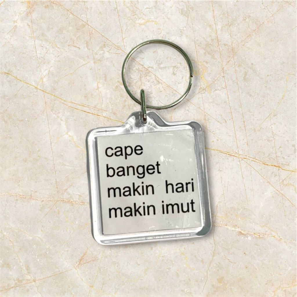 พวงกุญแจอะคริลิกสุดน่ารักพร้อมคํา | พวงกุญแจ ไม่ซ้ําใคร | พวงกุญแจอะคริลิค | ไม้แขวนเสื้อกระเป๋าสุนท