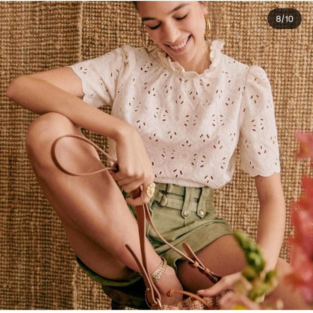 SEZANE เสื้อปัก "louisah" preloved