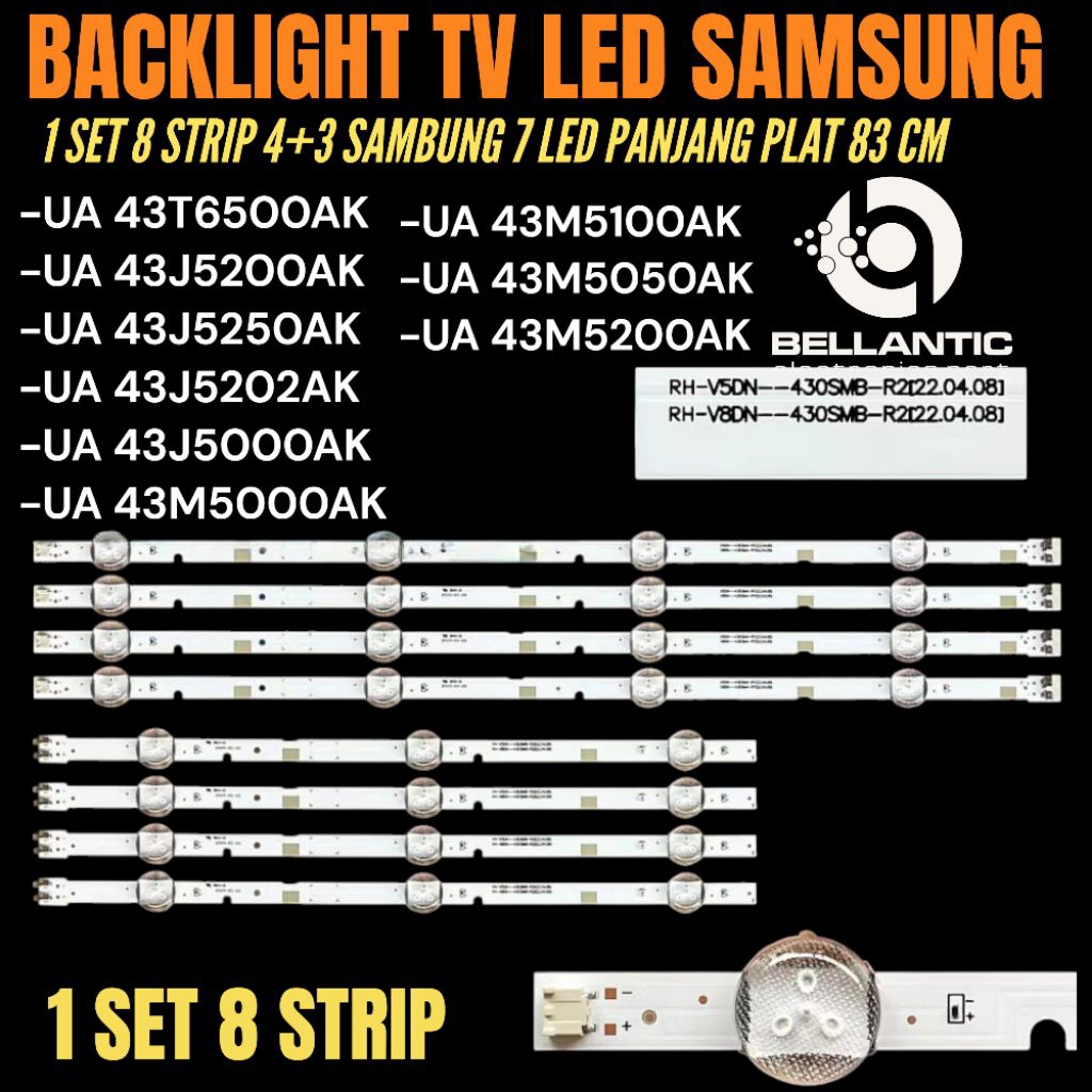 SAMSUNG 43 นิ้ว LED TV BACKLIGHT UA-43T6500AK- UA-43J5000AK- UA-43J5200AK- UA-43M5000AK-UA-43J5250AK