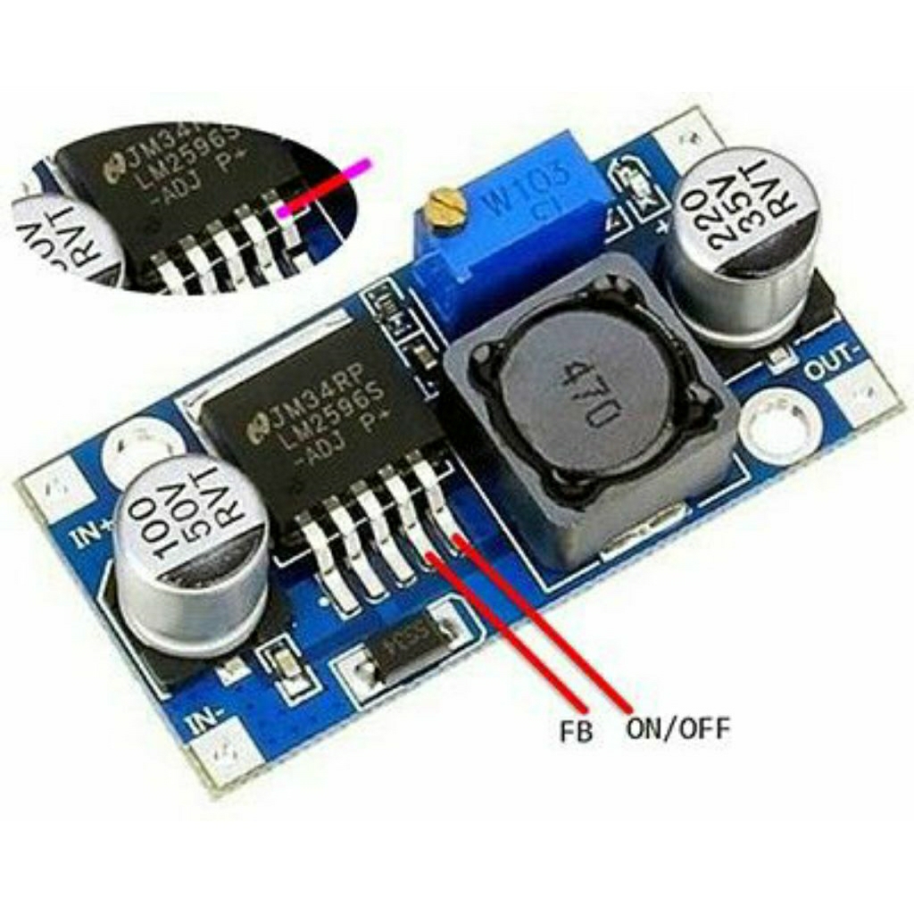 STEP DOWN DC LM2596 LM2596S ADJ 3A DC- Buck Converter