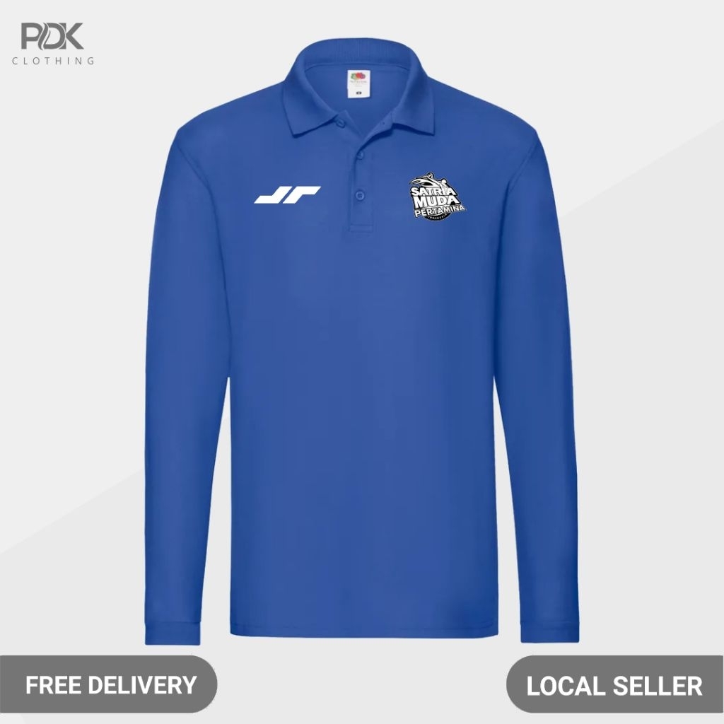 เสื้อโปโลผู้ชาย เสื้อยืดคอปกแขนยาว ทีม Satria Muda Pertamina