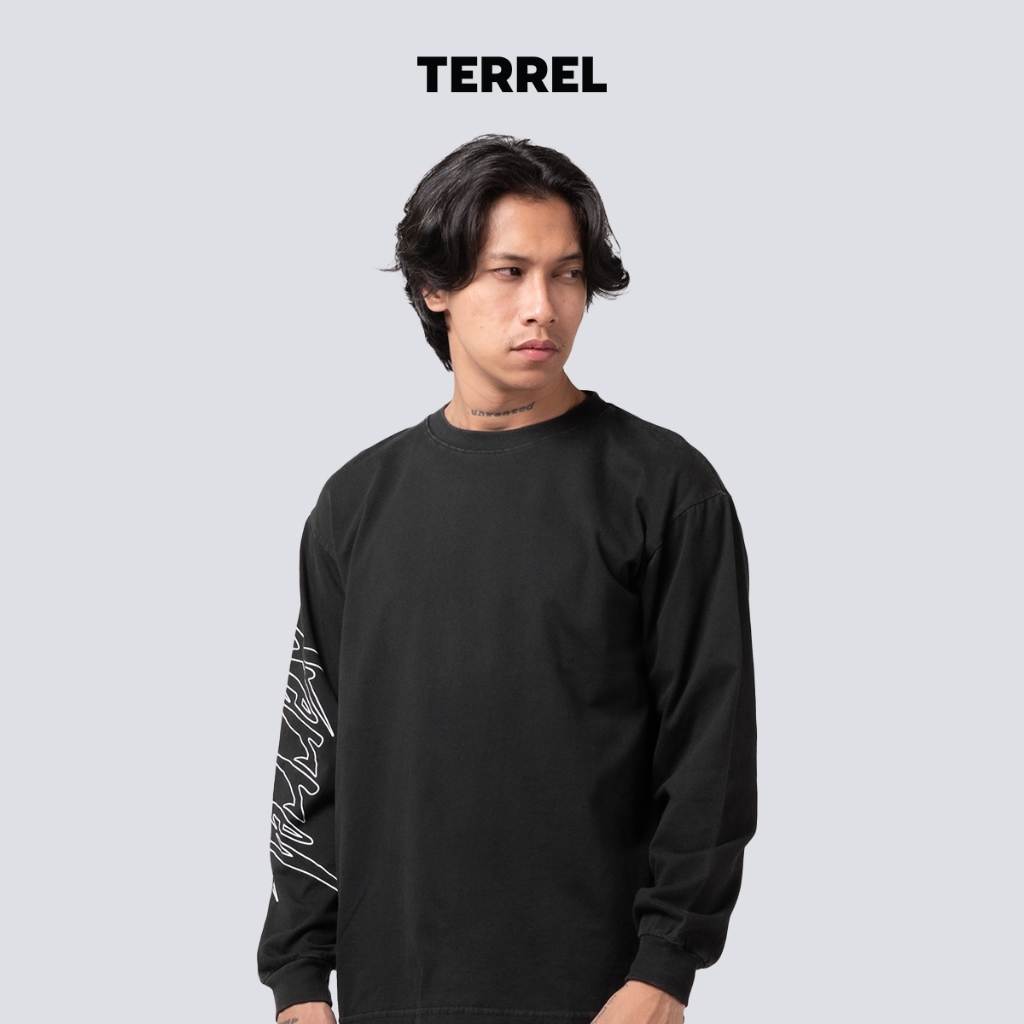 ชุดกีฬา Terreel Adapt TForce แขนยาว สีดํา Wash Man
