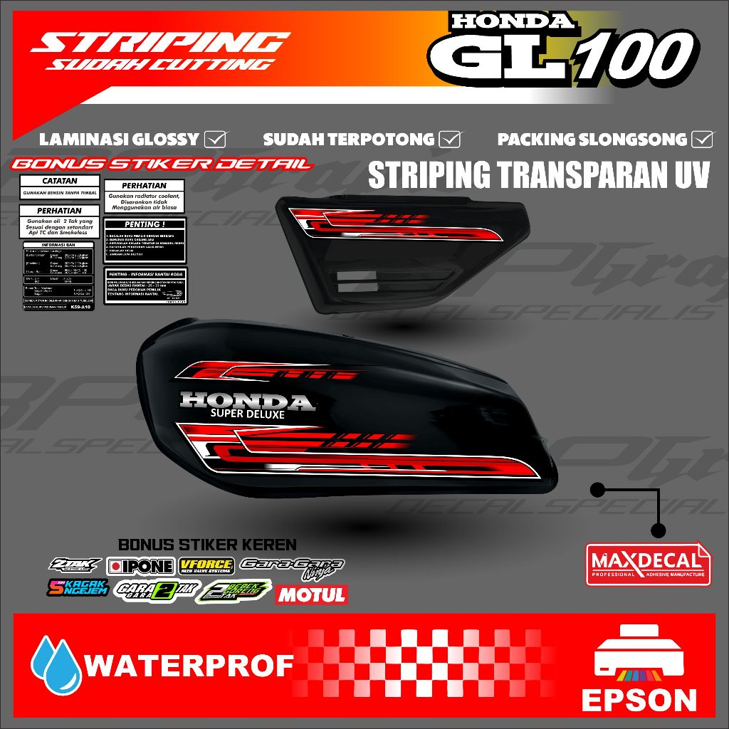 Simple UV GL 100 Transparent Striping - - Maxdecal Premium (yt27)