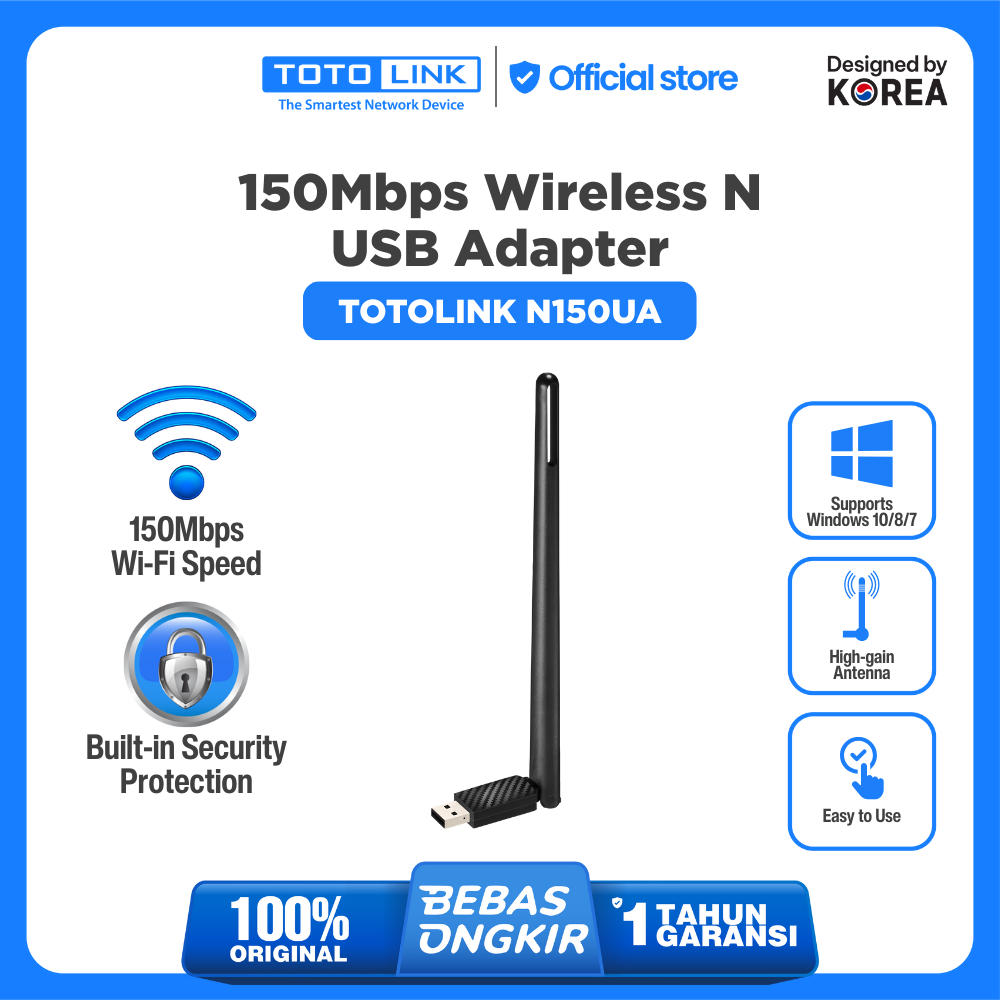 TOTOLINK N150UA - 150Mbps Wireless N USB Adapter