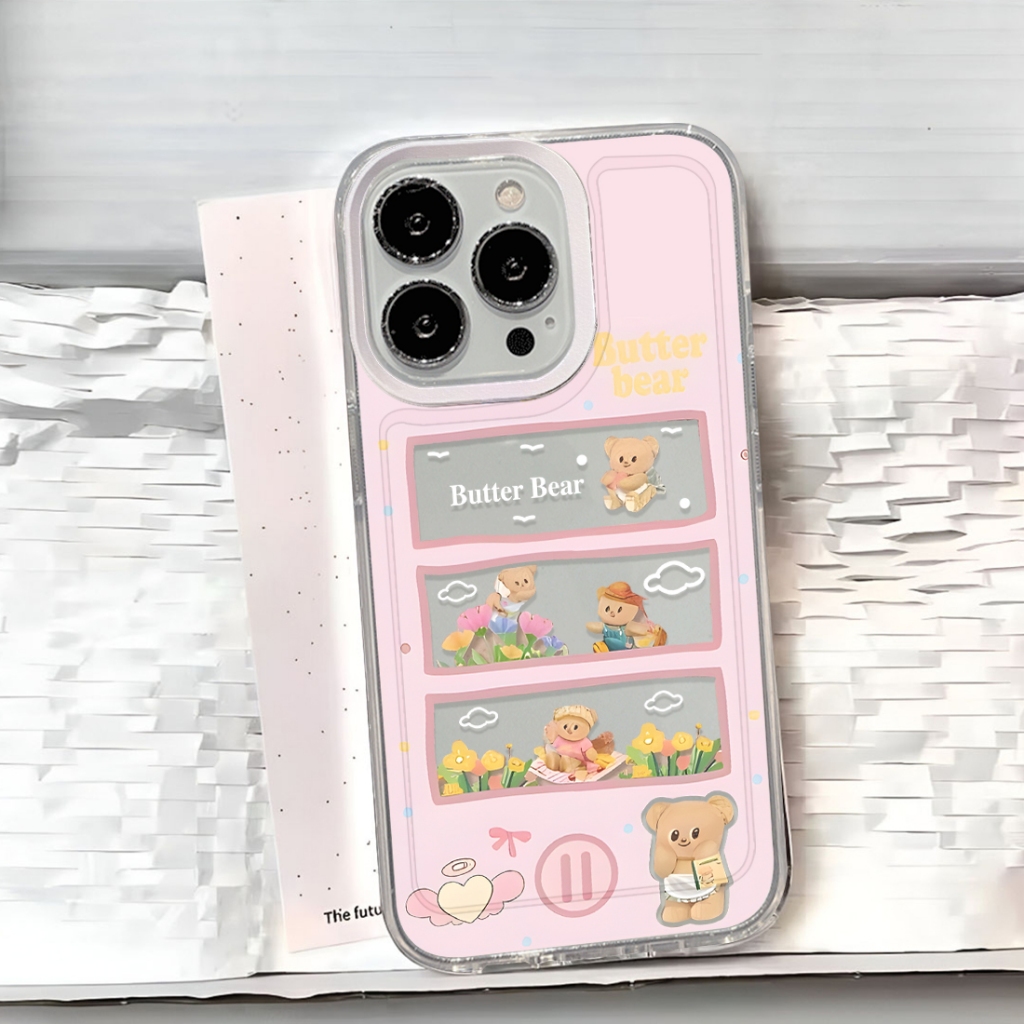 (FC03) หมีน่ารัก Motif Softcase สําหรับ Oppo A15 A16 EK A17 K A18 A3S A39 A31 A38 A3 PRO A3X A96 A77