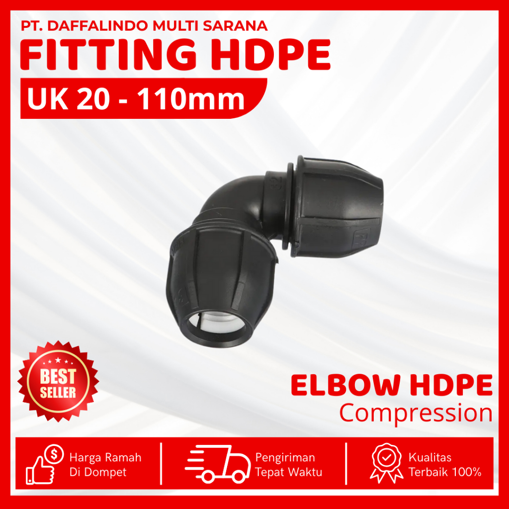 ท่ออัดศอก Hdpe ขนาด 63mm หรือ 2 นิ้ว | การเชื่อมต่อ Hdpe PIPE