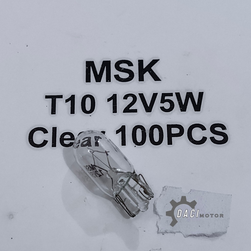 T10 12V 5W / T10 24V 5W หลอดไฟ (CLEAR) MSK