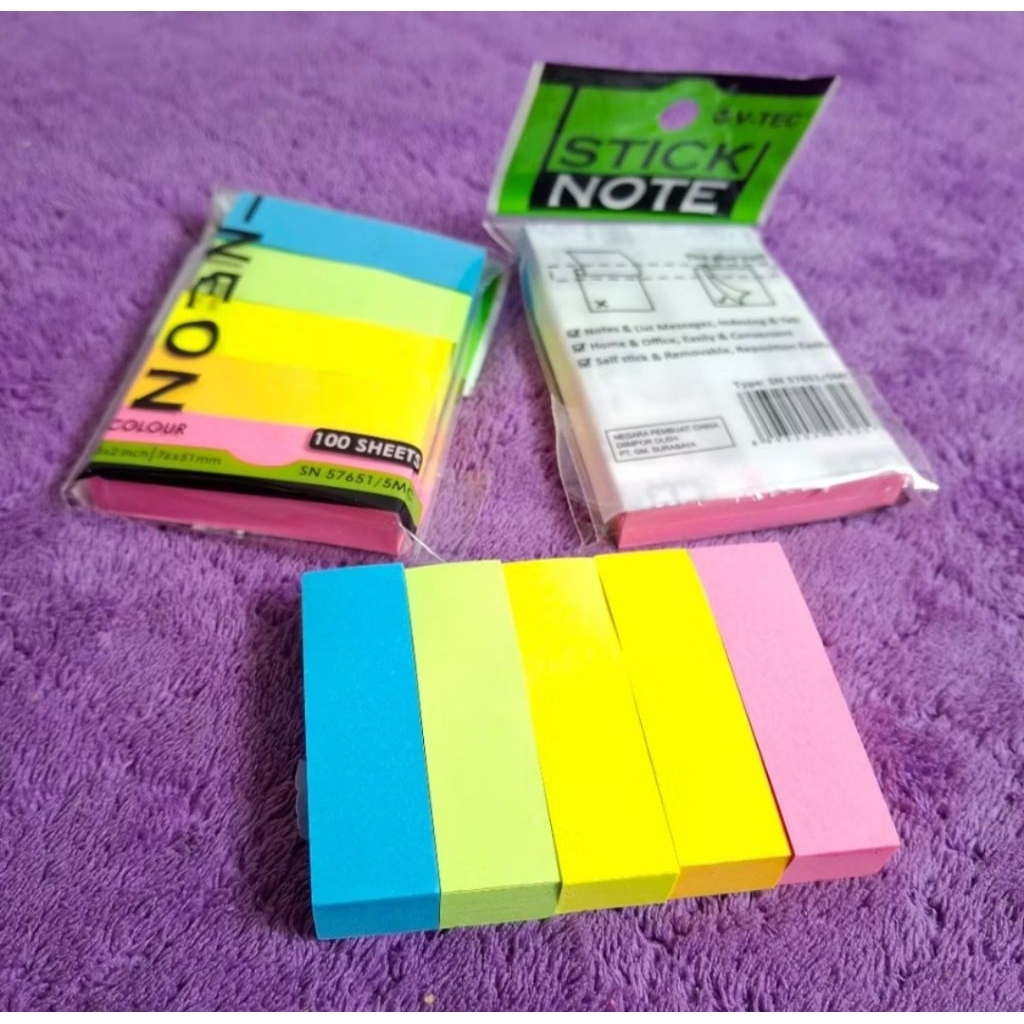 V-tec Medium Note Stick Divider ขนาด 76 มม. x 51 มม. 5 CUT