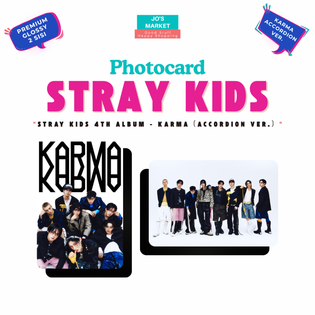 Photocard Stray Kids Karma Accordion Ver OT8 | Kpop PC SKZ STAY ตลาดของ Jo