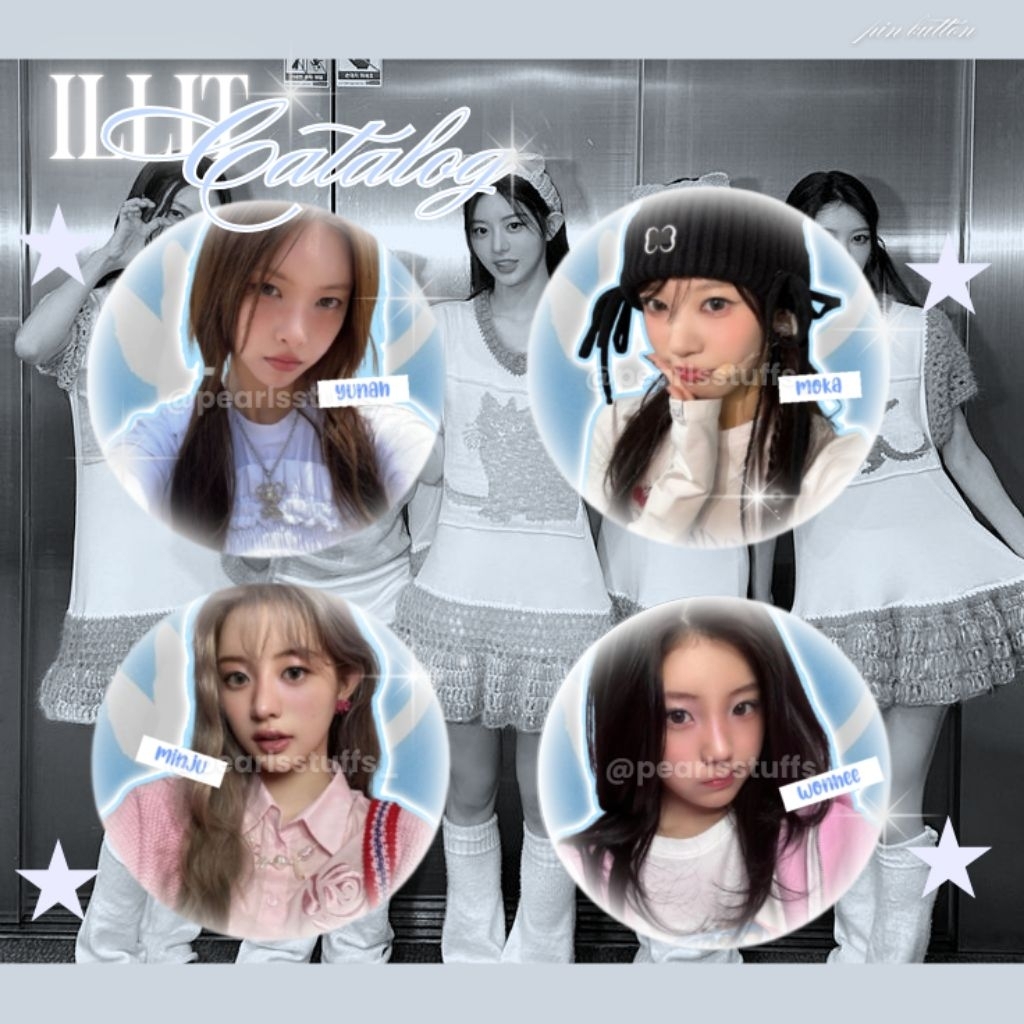 ปุ่มพินKpop ILLIT (แฟนเมด) || อุปกรณ์เสริม Merch Kpop Gift