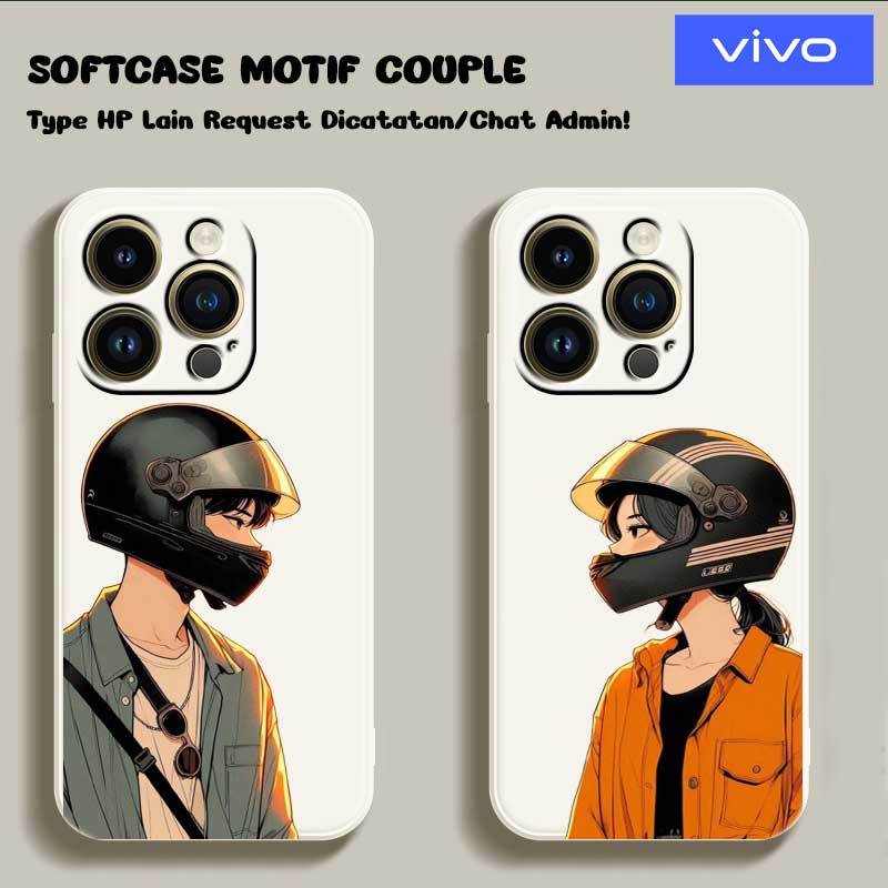 [CM44] Softcase Square Couple สําหรับ VIVO Y22 Y21S Y17S Y20S Y12S Y15S VIVO V27E V9E V21 4G/5G Y36 