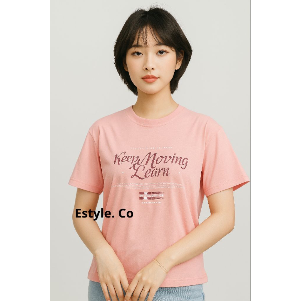 เสื้อยืดสีพื้นผู้หญิงเสื้อยืดพิมพ์ลาย dtf เสื้อยืดโอคอ