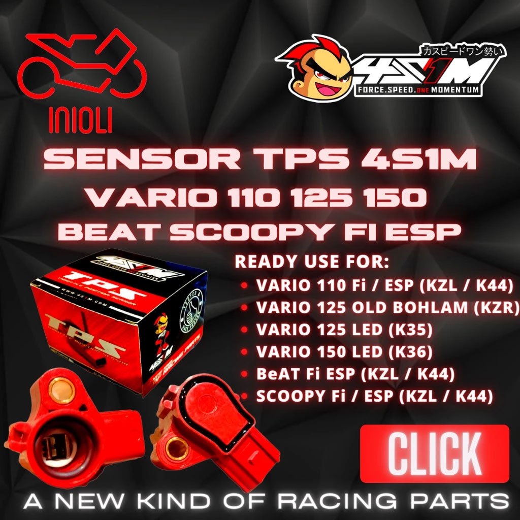 TPS SENSOR 4S1M VARIO BEAT SCOOPY 110 FI ESP 125 BOHLAM 125 150 LED K44 KZL KZR K35 K36 K59 คลิก