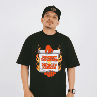 DUNKLER KRIEGER X ROCKET ROCKERS - T-shirt Oversize Heavyweight Cotton 16s 240 GSM - NIGHT BOUNCE