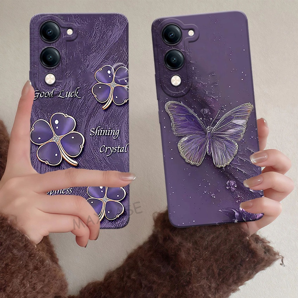M0P Softcase Hp Vivo Y04S - เคส Vivo Y29S 2025 Butterfly Motif - เคส Hp น่ารัก - เคส Hp ปัจจุบัน - ก