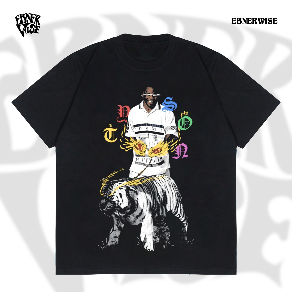 เสื้อยืด KATUN Ebnerwise Mike Tyson Tiger 24s เสื้อยืดผ้าฝ้ายหวี