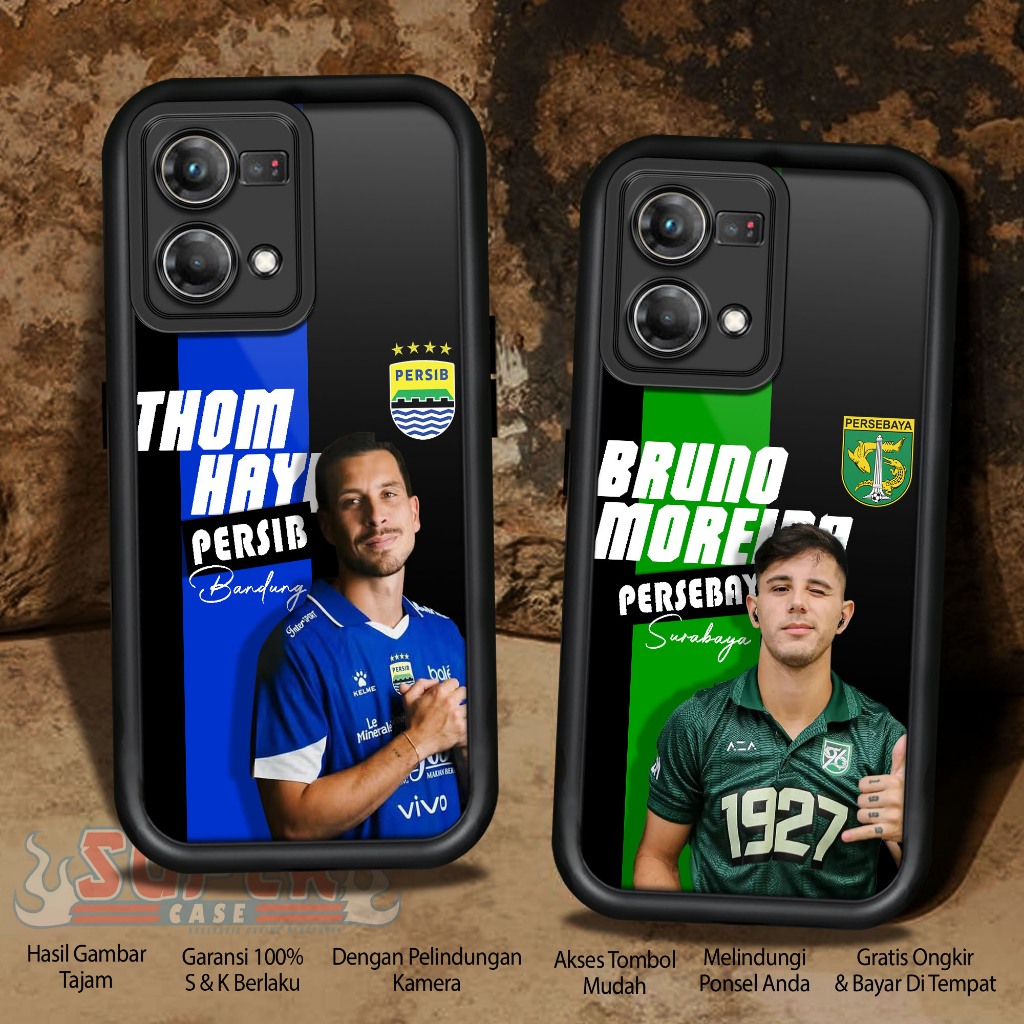 เคสพรีเมี่ยมเข้ากันได้สําหรับ OPPO RENO 7 4G RENO 8 4G CPH2363 CPH2457 Motif [ PLAYER ] เคส Softcase