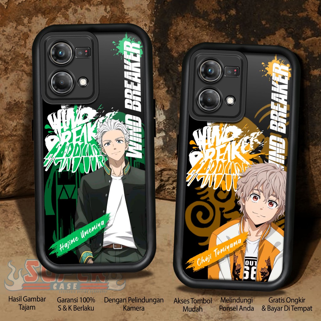 เคสพรีเมี่ยมเข้ากันได้สําหรับ OPPO RENO 7 4G RENO 8 4G CPH2363 CPH2457 Motif [WINBREAKER] เคส Softca