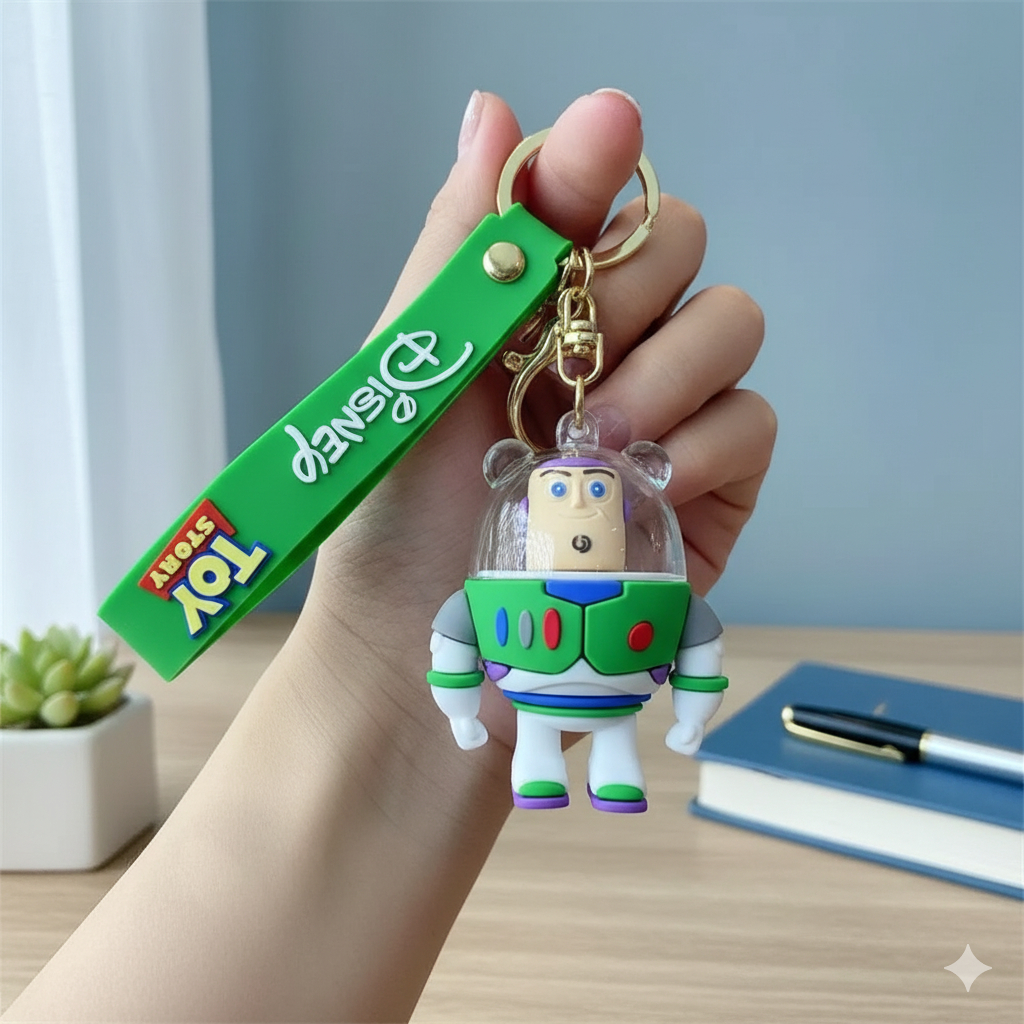 GANTUNGAN 3D CARTOON DESIGN พวงกุญแจอะนิเมะ DISNEY DOLL TOY STORY BUZZ LIGHTYEAR WOODY ALIEN LOTSO M