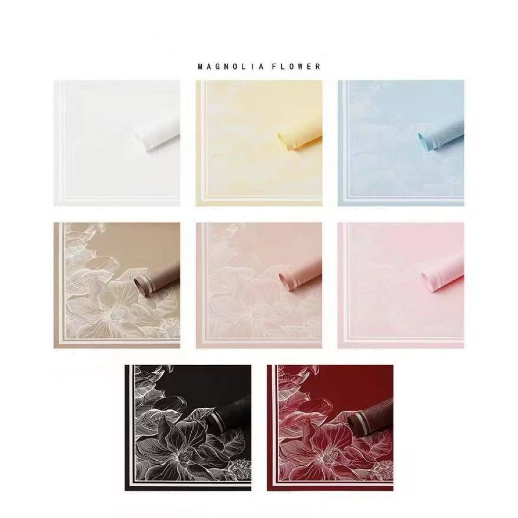 [5 แผ่น] FLOWER WRAPPING PAPER CELLOPHANE RETAIL FLOWER BOUQUET PAPER HAND BOUQUET ดอกไม้ Doff Magno