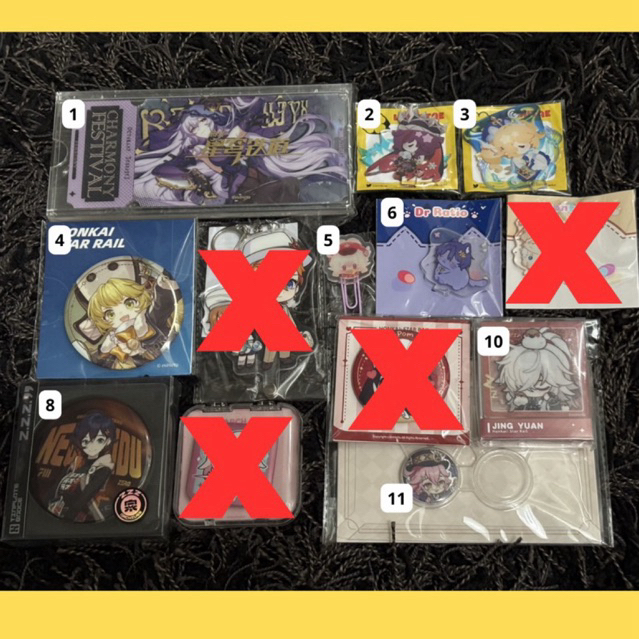 Merch Genshin HSR ZZZ Jingyuan Ratio Belle Charmony Festival หงส์ดํา Roaria Barbara Klee Hook Dori