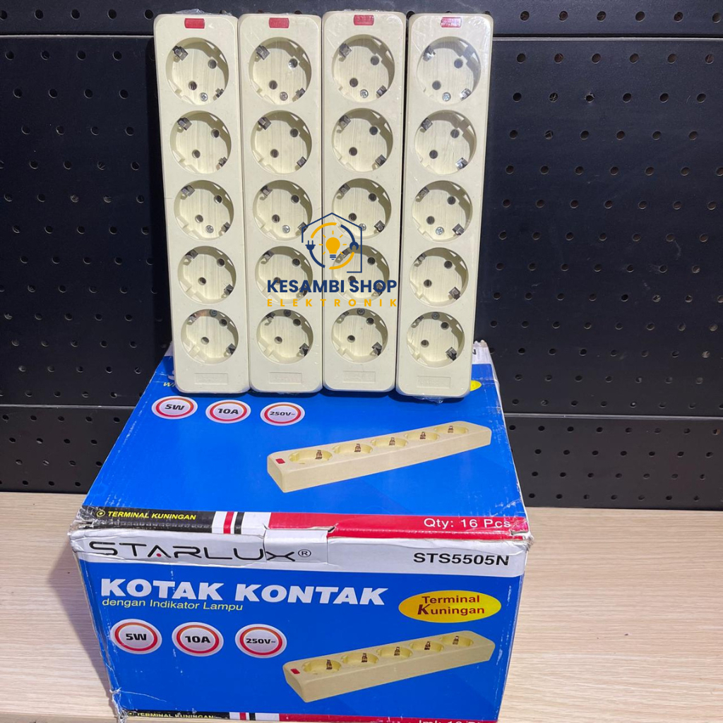 STARLUX GROUND CONNECTOR (5 HOLES) + LED BRASS TERMINAL INDICATOR