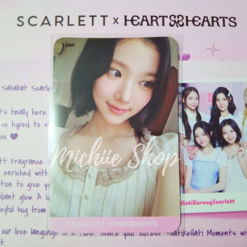 การ์ด Jiwoo Hearts2Hearts x Scarlett | การ์ดรูปถ่ายอย่างเป็นทางการของ Scarlett x Hearts2Hearts | PC 