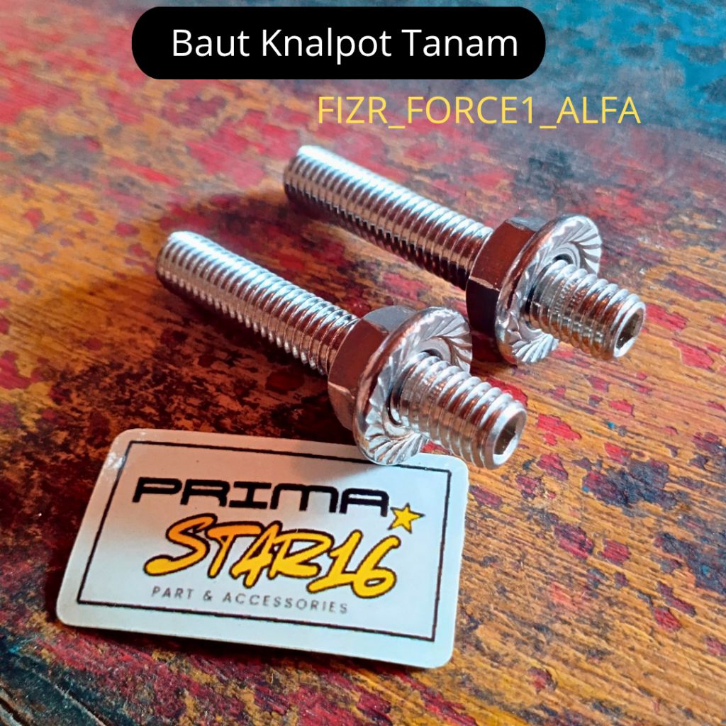 F1zr Firz Force1 Alfa สลักเกลียวสแตนเลสไอเสียถั่ว F1zr Firz Alfa ไอเสียถั่ว