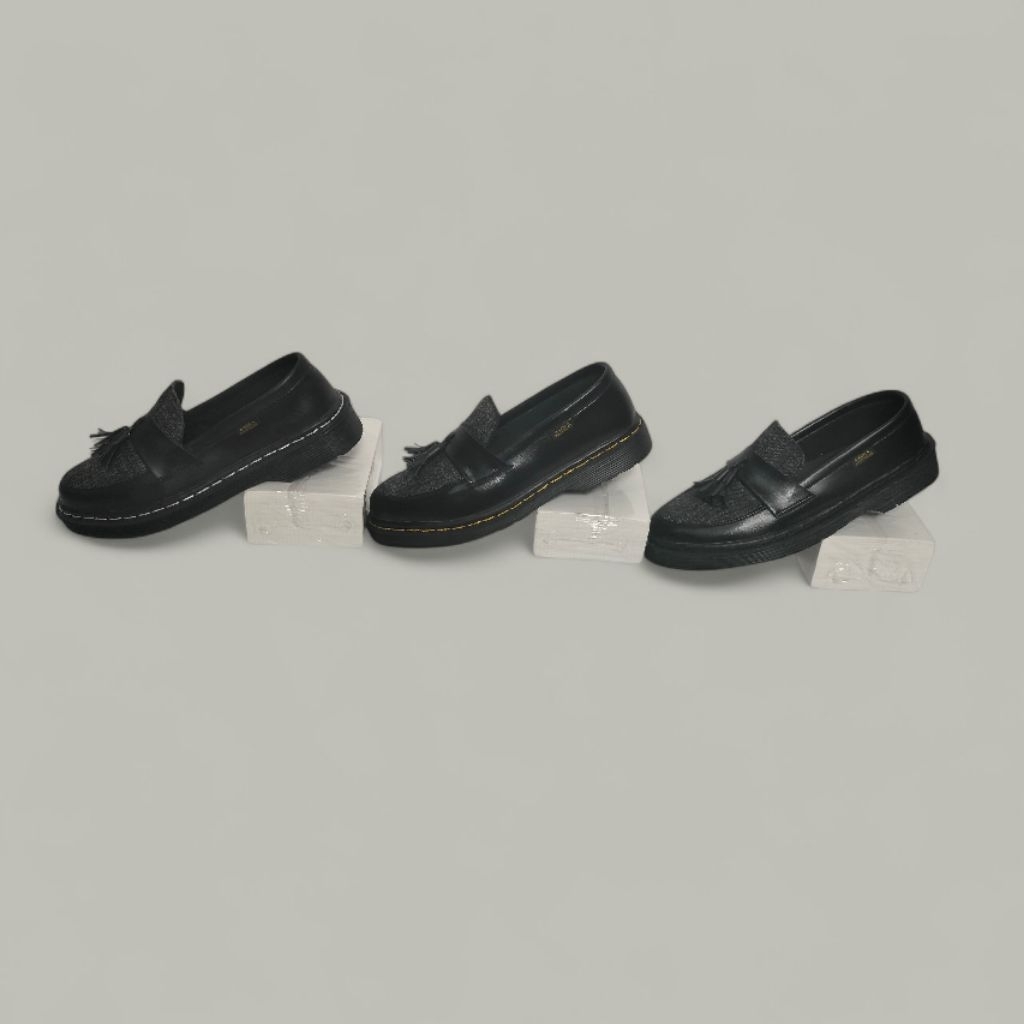 Penny Lofer Shoes Black Combine Mens Womens Unisex / HADE FOOTWEAR UK 36-45