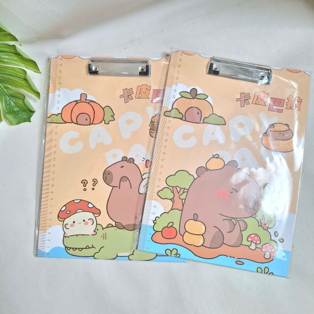 (A4) CAPYBARA PUMPKIN CLIPBOARD/CHARACTER EXAM MAT แผนที่บอร์ด