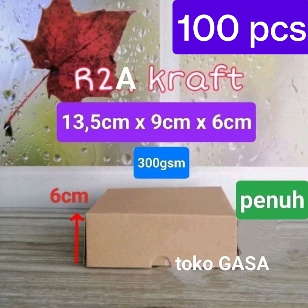 100 ชิ้นกล่อง KRAFT R2A เต็มไปด้วยกระดาษแข็งกล่องขนมช็อคโกแลตหนากล่อง/กล่องเค้กช็อคโกแลตขนมขนมปัง R2