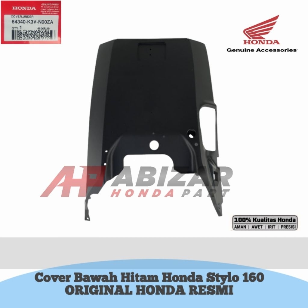64340-K3V-N00ZA ฝาครอบด้านล่างสีดํา Honda Stylo 160 OFFICIAL ORIGINAL HONDA