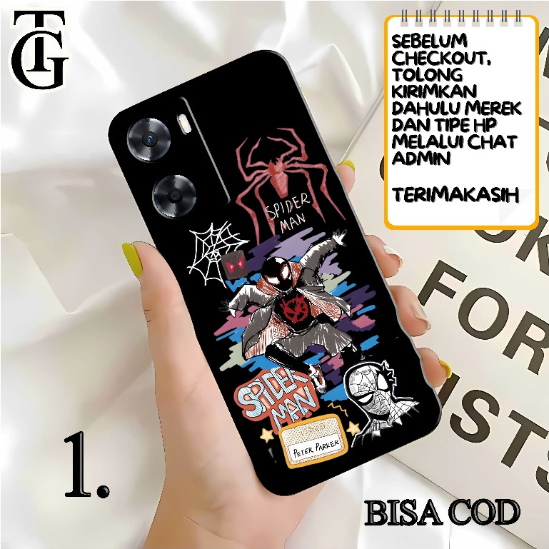 เคสซิลิโคนระดับพรีเมียม SPIDER MILES GWEN COUPLE Motif สําหรับ Oppo A5X A5i A5 PRO A3X A60 RENO 13F